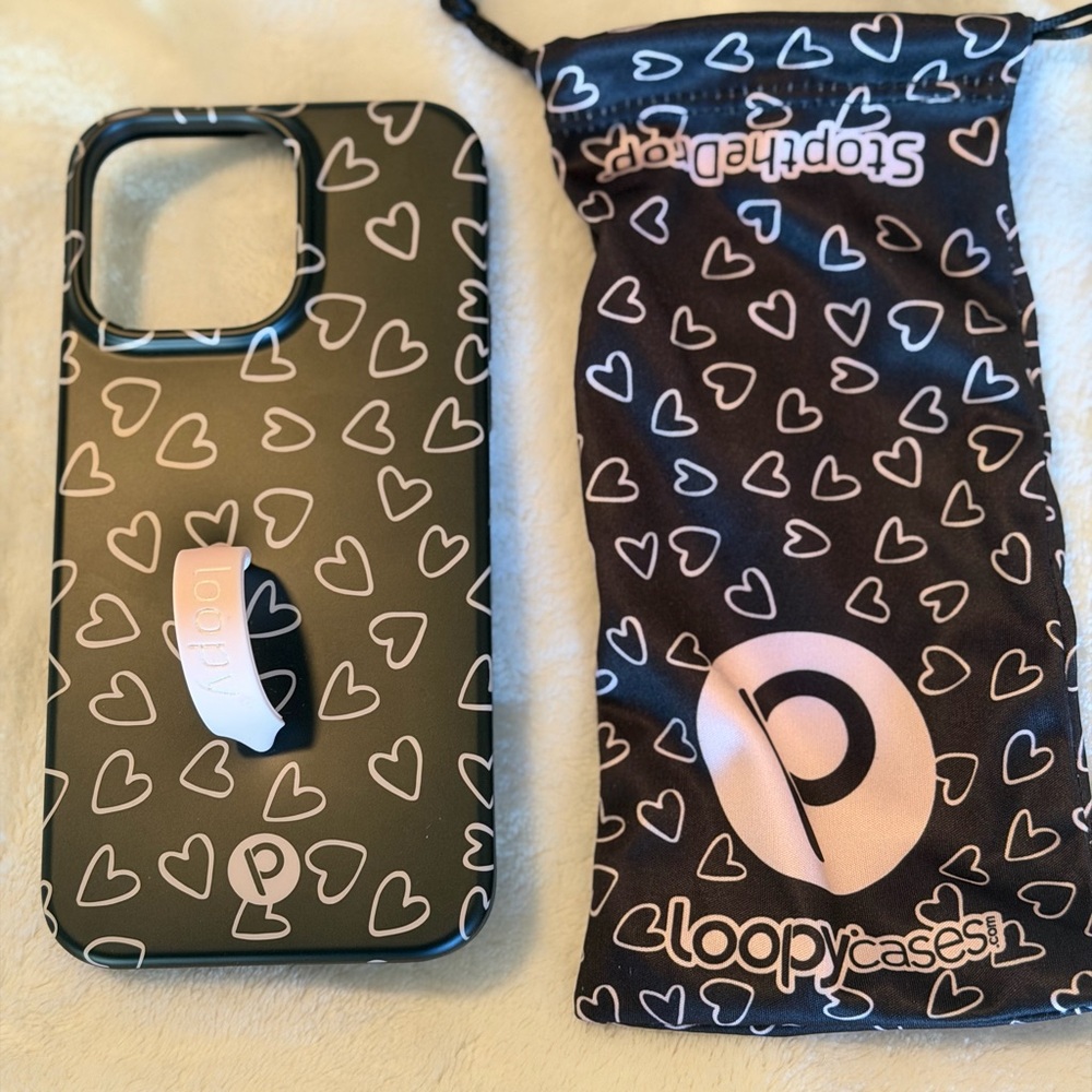 Loopy Case iPhone 14 Pro Max – Midnight Hearts Matte (Righty)